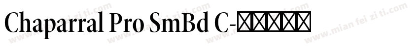 Chaparral Pro SmBd C字体转换